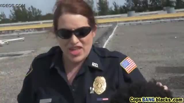Busty all natural milf cops arrested and fucked young black stud