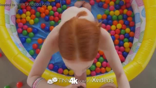 Cute little redhead teen sucking and fucking on camera