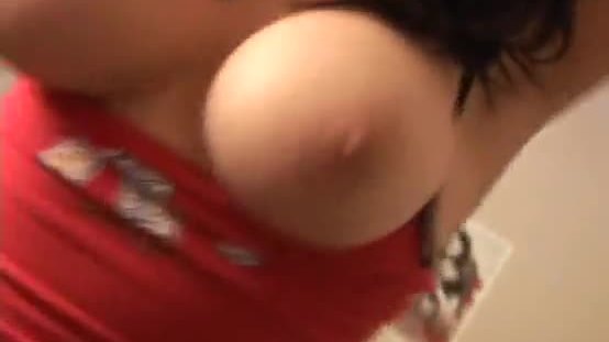 Asian sexy brunette teen with nice tits toying